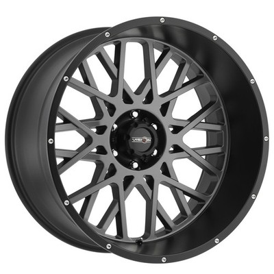 18'' Vision 412 Rocker Anthracite with Satin Black Lip 18x9 Wheel 5x5.5 (5x139.7)
