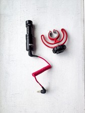 Rode VideoMicro Compact On-Camera Microphone, Black/Red