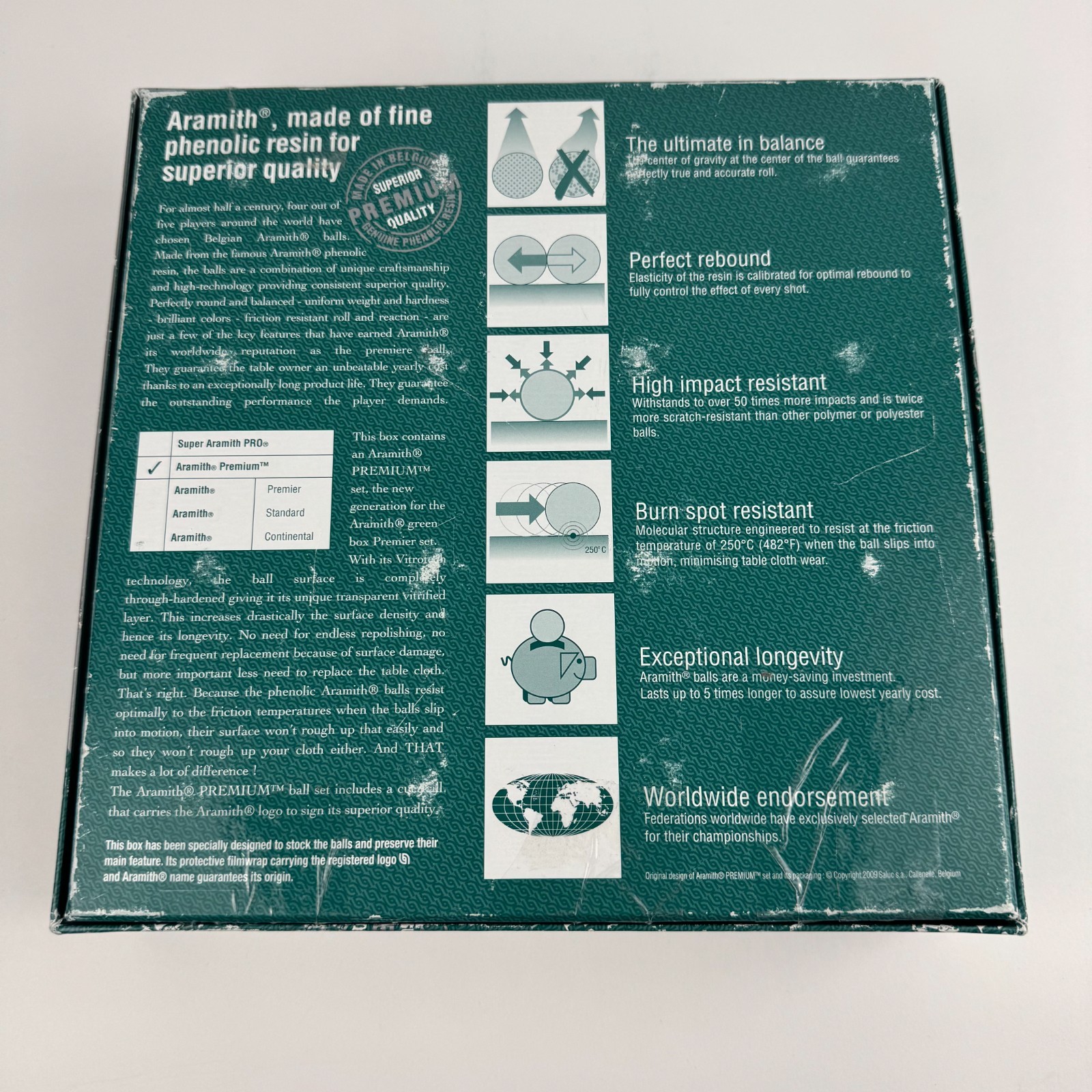 Unbranded Billiard Pool Ball Set of 16 - Size 2 1/4" - in Aramith Premium Box