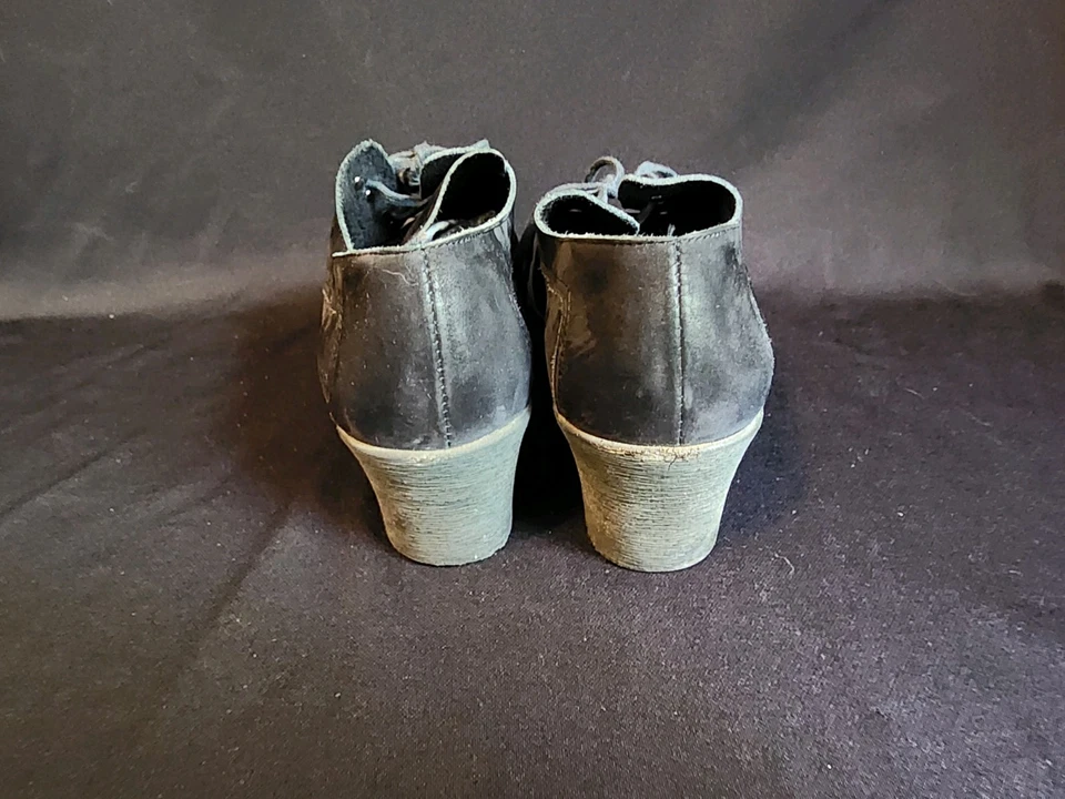 Arche France 女式黑色麂皮绒磨砂系带鞋 40 码  — 第 4/4 张图片