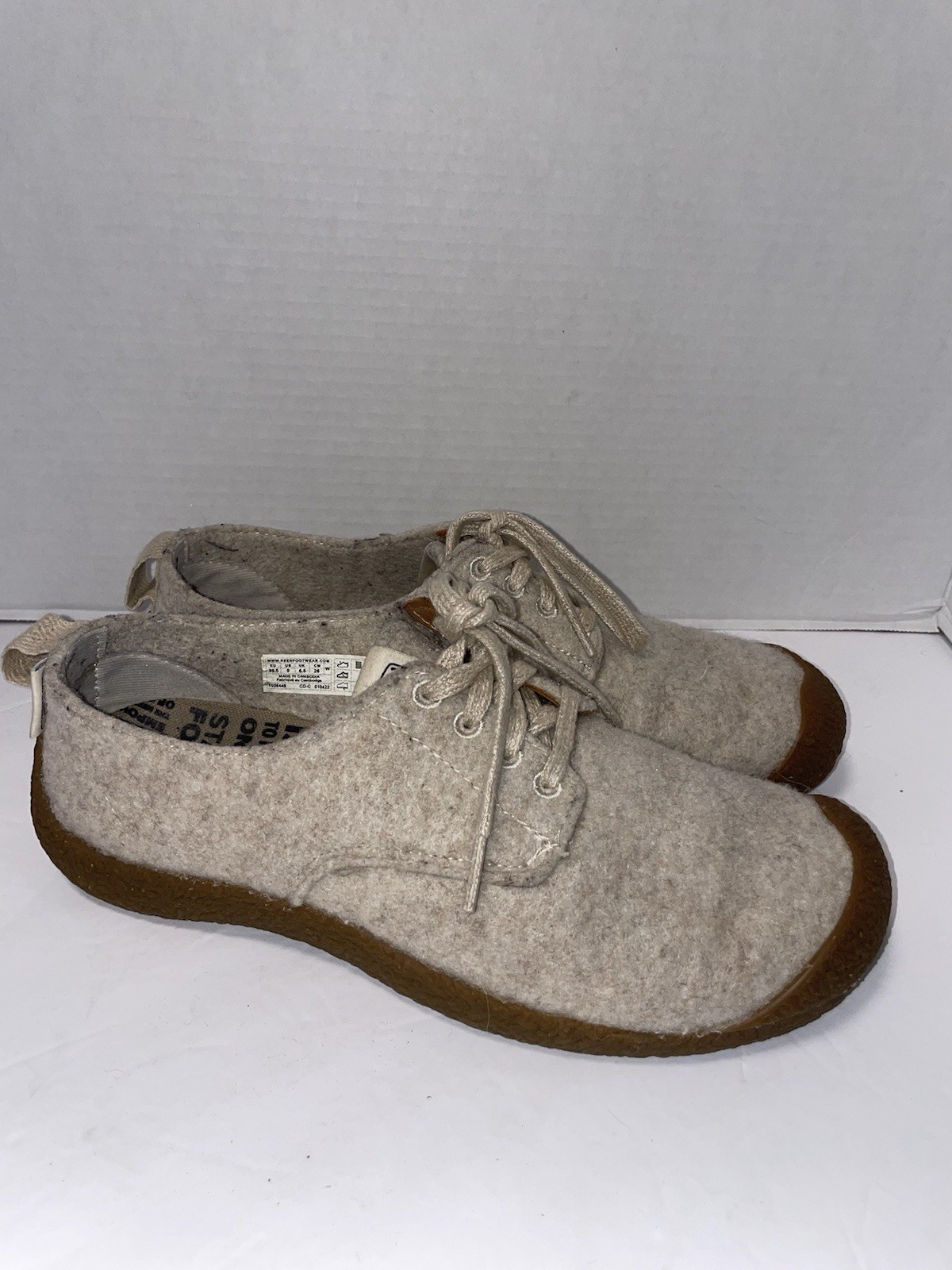 Scarpa da trekking leggera Keen Mosey Derby donna taglia 9 marrone beige pile stringata bassa