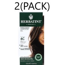 2 PACK - Herbatint 4C Ash Chestnut Permanent Haircolor Gel - PACKAGING MAY VARY
