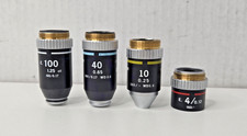 Nikon Eclipse Objective Lens Lot of 4 X100 1.25 Oil X40 0.65 X10 0.25 X4 0.10