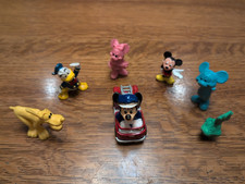 Lot Of Vintage Disney Figurines With Mouse Mickey Mouse Fire Truck