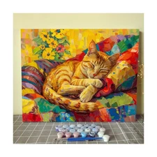 Leisure Cats Paint by Numbers for Adults Pets DIY Adult Paint by Nu... Fast Ship
