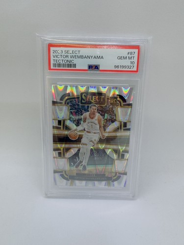2023 PANINI SELECT TECTONIC #87 VICTOR WEMBANYAMA PSA 10 Rookie 💎 🔥 🐐