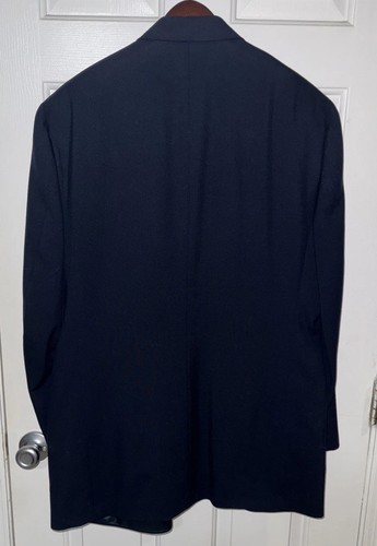 VTG Austin Reed Blazer | 44L | Navy Blue | Double Breasted | Gold Buttons USA - Picture 9 of 24