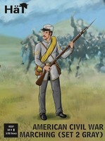9337 HäT 1:32 Amerikanischer BüRgerkrieg Grau Marschierend, 18 Figuren, Set 2, Z