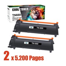 2x High Yield TN660 XL Toner Fot Brother DCP-L2520DW L2540DW HL-2300D MFC-2700DW