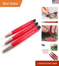 3-Pack Fiberglass Scratch Brush Pen - Safe for Jewelry & Electronics Cleaning