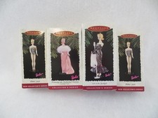4 Barbie Hallmark Keepsake Collectors Series Ornaments 1990's - NIB