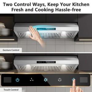 30in Sous le capot du Cabinet 800CFM 3-Speed Touch Control Acier inoxydable