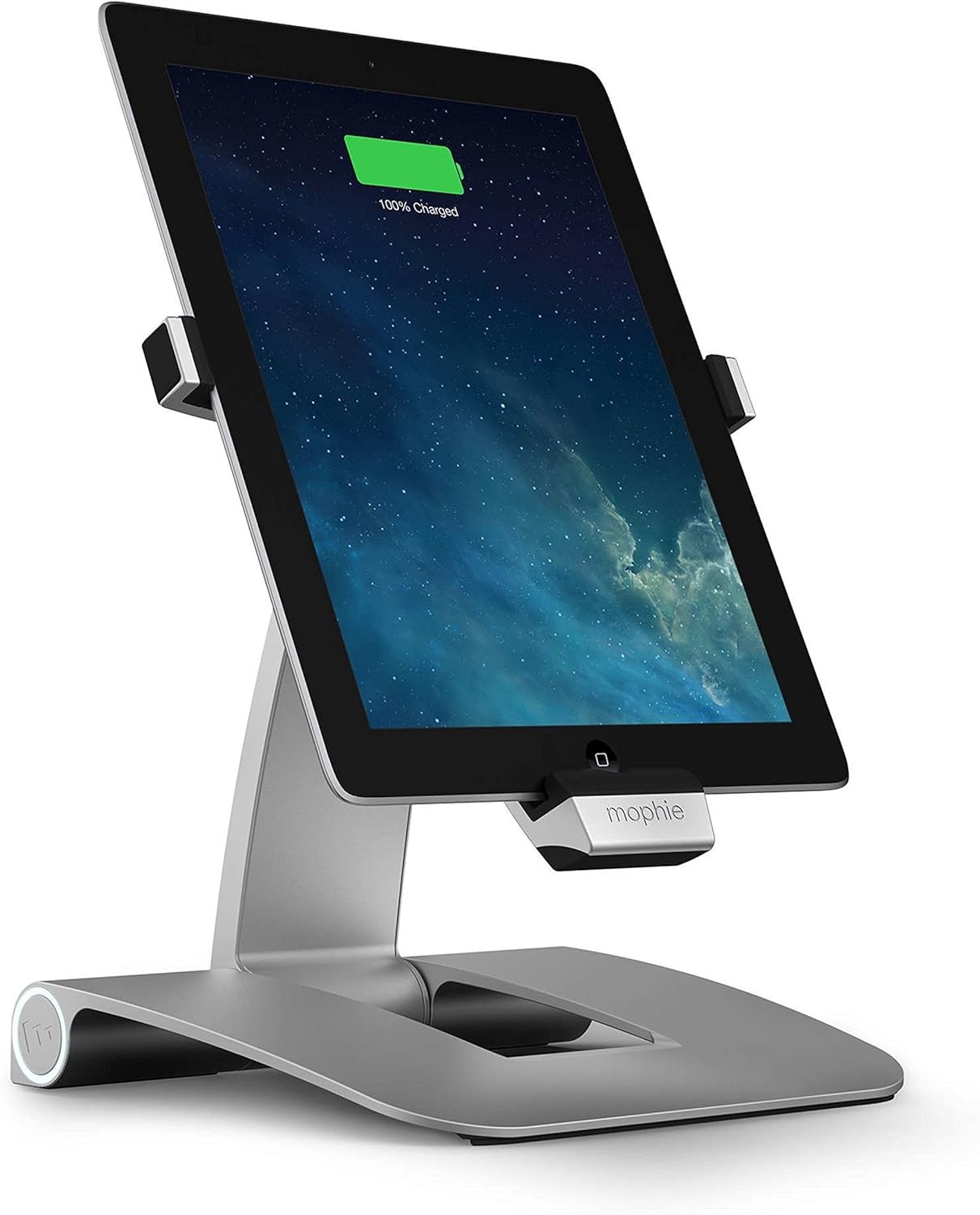 Mophie Powerstand Lightning Docking Station per iPad 4, Argento