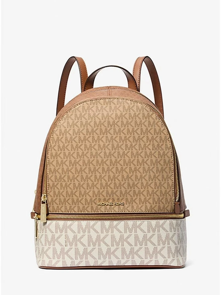 Michael Kors Rucksack Tasche RHEA MD ZIP BACKPACK camel multi vanilla - Bild 2 von 4