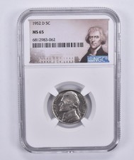 1952-D Jefferson Nickel MS65 NGC Special Label *8022