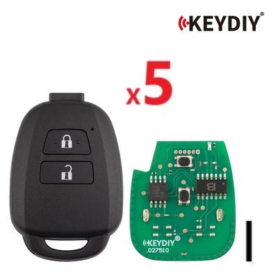 5PCS KEYDIY KD B35-2 Universal Remote Key B Series 2 Buttons for Toyota Type