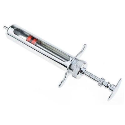 Stainless steel Glass Syringes Glass Sampler Lab 30cc Glassware 30ml  #qm