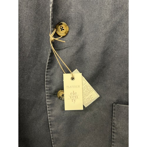 Veste manteau sport uni bleu marine Eleventy EU 50 US 40 neuf 995 $ laine poids moyen - Photo 3 sur 10