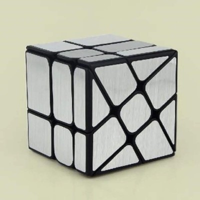 Three by Three Twisted Shape Mod Mirror Windmill & Fisher Speed Puzzle Cube Toy