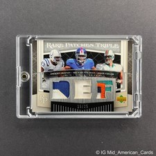 2007 Upper Deck Freeney Strahan Taylor Rare Patches Triple Game Used Mem /25