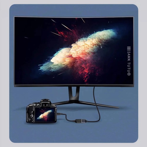 Micro HDMI Adapter Micro HDMI Stecker auf HDMI Buchse Kabel Audio Video 15cm - Afbeelding 6 van 6