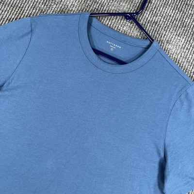 Mott & Bow Shirt Mens Large Blue Short Sleeve Crew Casual Soft Comfort
