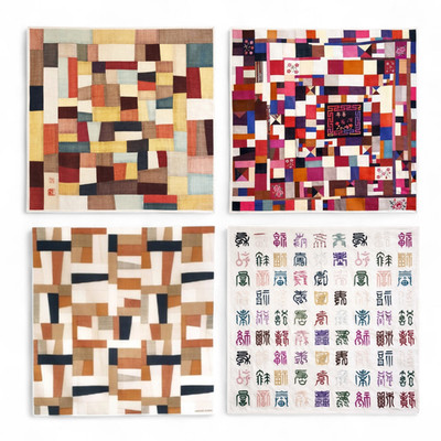 Korean Jogakbo Patchwork Cotton Scarf Bandana Handkerchief Bojagi Wrapping Cloth