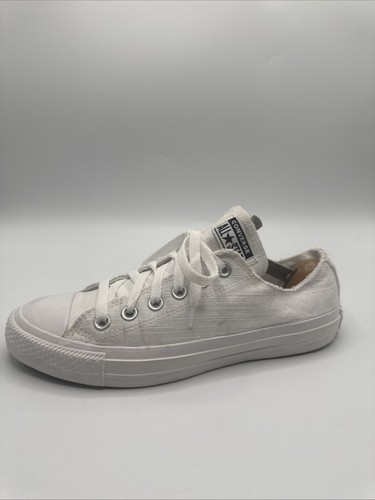 Sneakers basse Converse Chuck Taylor All Star bianche in tela da donna taglia 8 - Foto 13 di 14