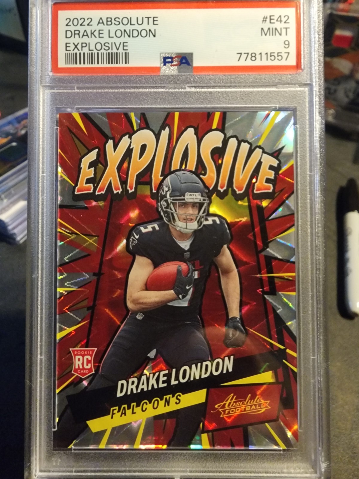 2022 Panini Absolute - Explosive Drake London #E42 (RC)