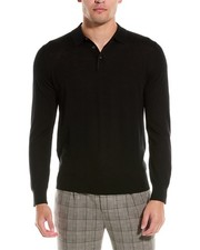 Bruno Magli Wool Polo Sweater Men's Black M