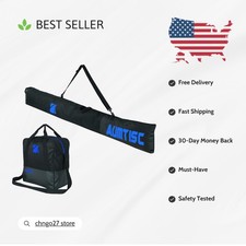 Adjustable Length Ski Travel Bag with Padded Boot Bag - Perfect for 200cm Skis