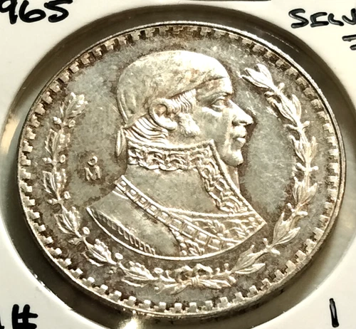 Photo of a 1965 Mexico Un Peso Silver from an eBay listing that sold on Jul 15, 2026