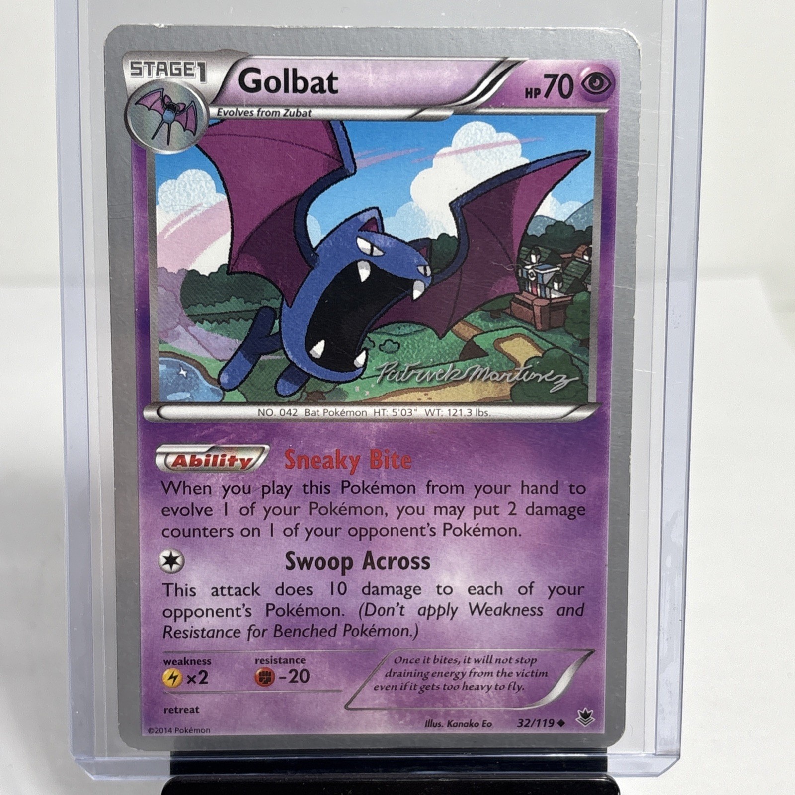 Pokemon TCG Card 2014 XY Phantom Forces - Golbat 32/119 WC 2015