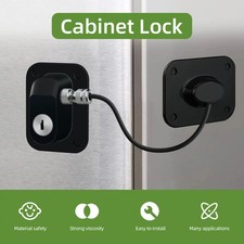 1Pcs For Kids Window Door Drawer Refrigerator Lock with Key Childproof Safety