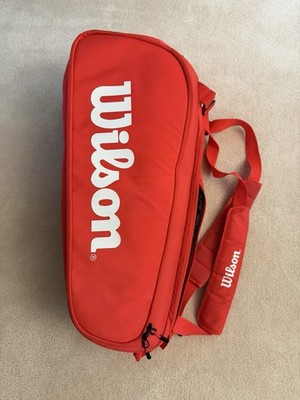 Wilson Super Tour 6-Pack Tennis Racket Bag Red White WR8010701001