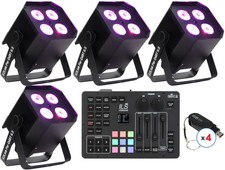 Chauvet DJ EZLink Par Q4BT ILS RGBA LED Wireless Par 4 Pack with Wireless