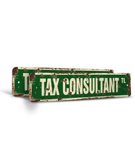 CONSULTOR FISCAL Estilo Vintage Letrero de Calle Contador CPA Contabilidad IRS Interno