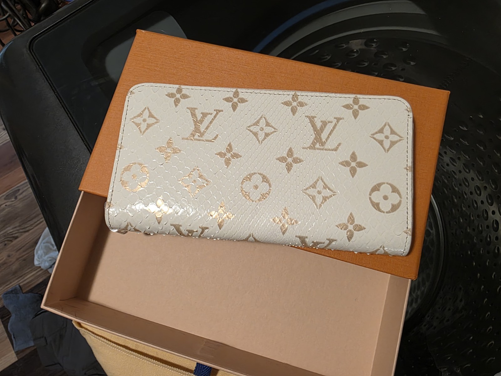 Louis Vuitton Python Zippy Wallet With Dustbag An… - image 1