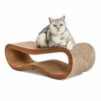 Kratzbrett KratzmöBel Kratzpappe Kratzkarton FüR Katzen XXL Orbit 2.0 Braun