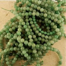 8mm Round Green Aventurine Beads for jewelry making 16" strand