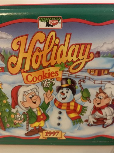 Keebler Holiday Cookies Christmas Empty Tin 1997 Vintage Collectible - Picture 3 of 14