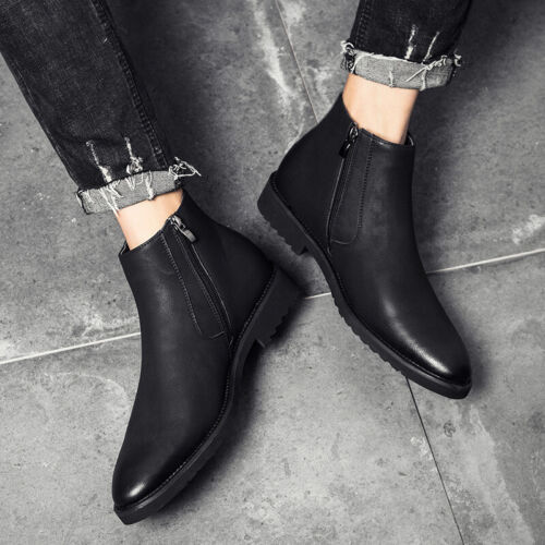 Zapatos Botas Botines de Hombres Para Vestir Informal Calzado Para Hombres Invierno - Imagen 13 de 14