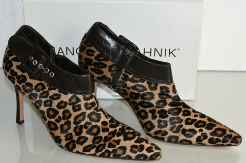 Nuevo Manolo Kagulabo Pelo de Pony Botines Leo Marrón Beige Zapatos 40.5 | eBay