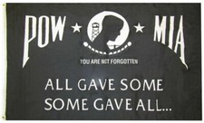 Pow Mia All Gave Some Some Gave All 100D Woven Poly Nylon 3x5 3'x5' Flag (RUF)