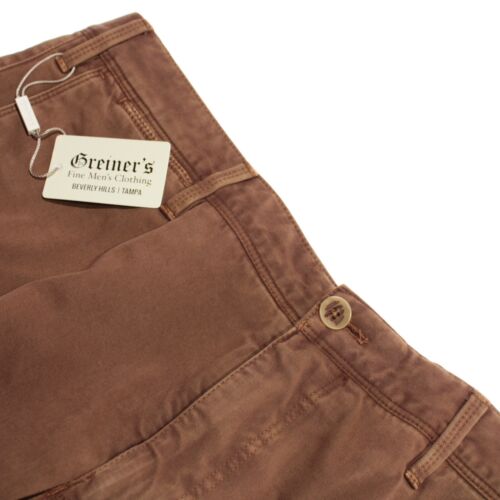 Valentini NWT Chinos / Casual Pants Size 50 34 US Solid Brown Cotton Blend