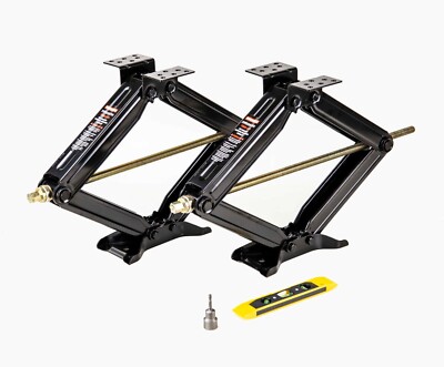 Rockman RV Camper Stabilizer Leveling Scissor Jacks Kit 24'' 7500lbs Set 2