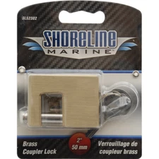 New Shoreline Marine Brass Trailer Coupler Lock #SL52302