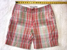 VINTAGE  Polo Ralph Lauren  Men's Plaid Shorts - 100 Cotton  Size 36