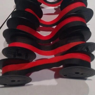 GENERIC/ COMPATIBLE 6 Calculator Ribbons Replacement For Canon MP11DX Canon MP-11DX Black Red-1