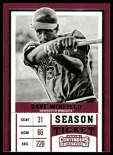 2017 Panini Contenders Draft Picks #7a Dave Winfield Minnesota Golden Gophers